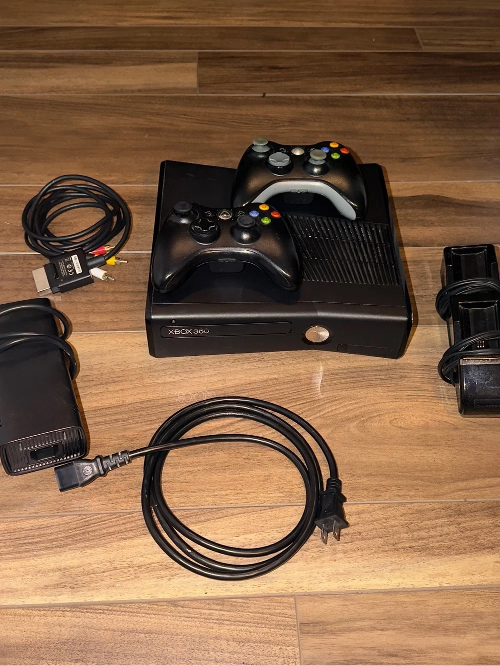Microsoft Xbox 360 Console Bundle - Black with Two Wireless Controllers